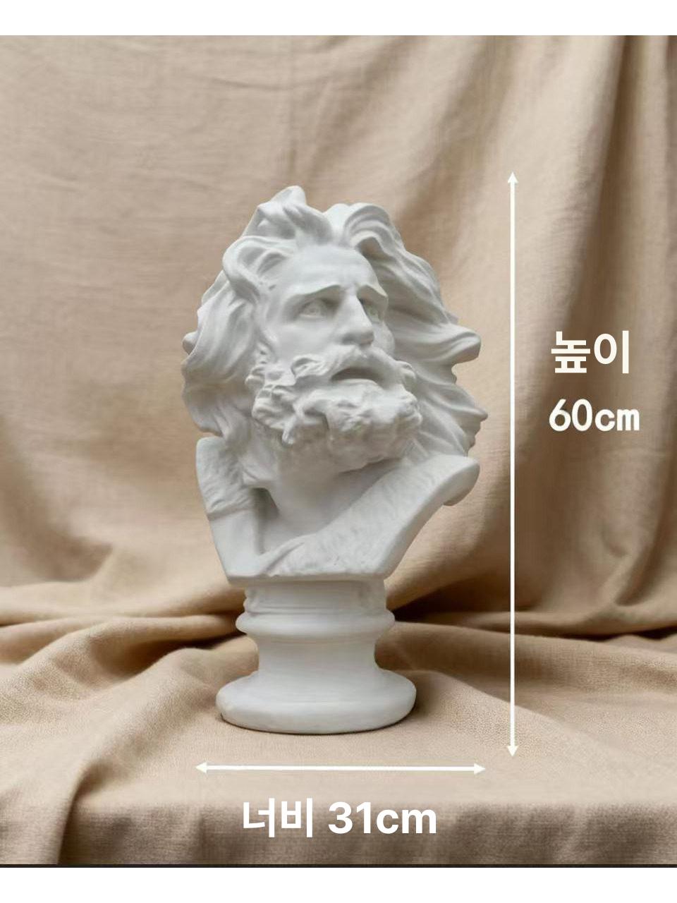 엔틱 소형조각상 인테리어 오브제 장식품 석고상 거실 데이 앤틱 풍수 조형물 공예 - 상세 이미지 3