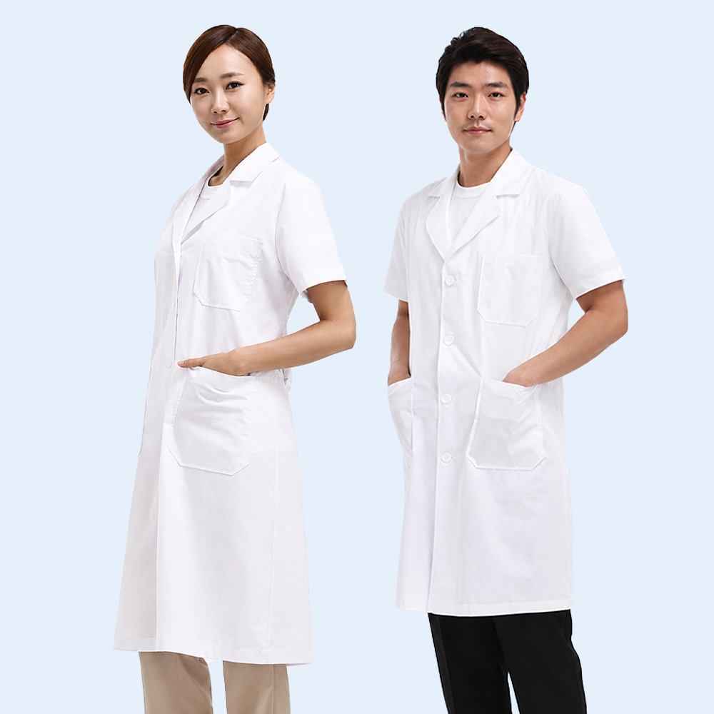여름용시원한T/C 45수반팔의사 약사 영양사 피부관리사 실습 실험실가운 - 상세 이미지 5