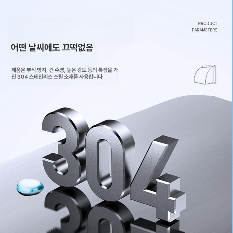 주방 환기구 덮개 스테인리스 방풍망 송풍구 캡 환풍 후드팬 사각형 개구부 방진망 - 상세 이미지 4
