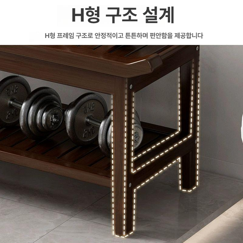 원목 욕실 계단식 벤치 방수 사우나 샤워실 미끄럼방지 발판 편안한 휴식용품 - 상세 이미지 5
