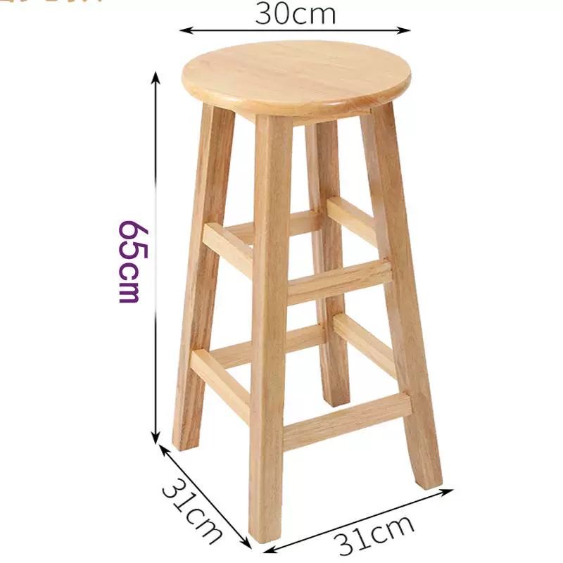 원형 스툴 의자 원목 월넛 45cm 베란다 현관 거실 인테리어 화분대 신발 수납선반 보조의자 - 상세 이미지 2