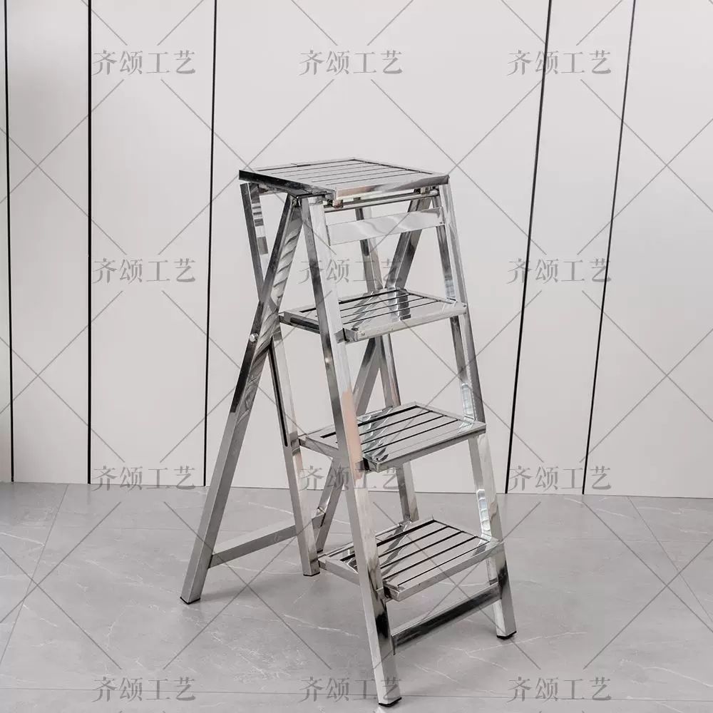 스텐 캠핑사다리 안전 간이계단 디딤판 보강 캠핑용 - 상세 이미지 3