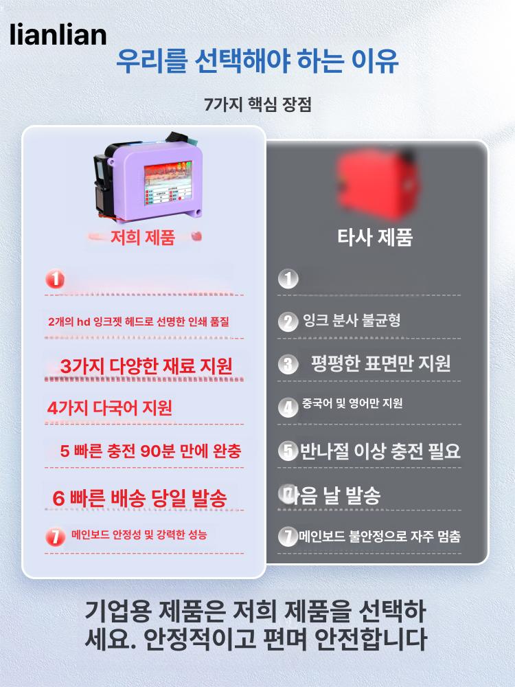 자동 날짜찍는기계 코딩 잉크 넘버링 소비기한 날인기 프린터 유통기한인쇄기 프린팅 - 상세 이미지 3