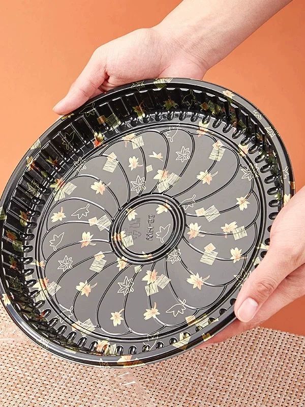 초밥 김밥 원형 일회용 배달 용기 회 테이크아웃 박스 업소용 트레이 상자 - 상세 이미지 3