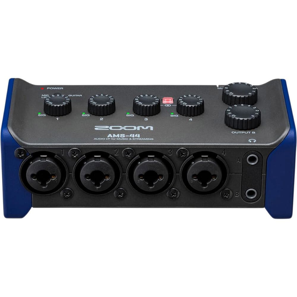 음악가 및 팟캐스터를 위한 Zoom AMS-44 USB 오디오 인터페이스, 4개의 입력, 출력, 루프백, 직접 모니터링, 버스 기반, PC, Mac, iOS Android에서 녹음 - 상세 이미지 2