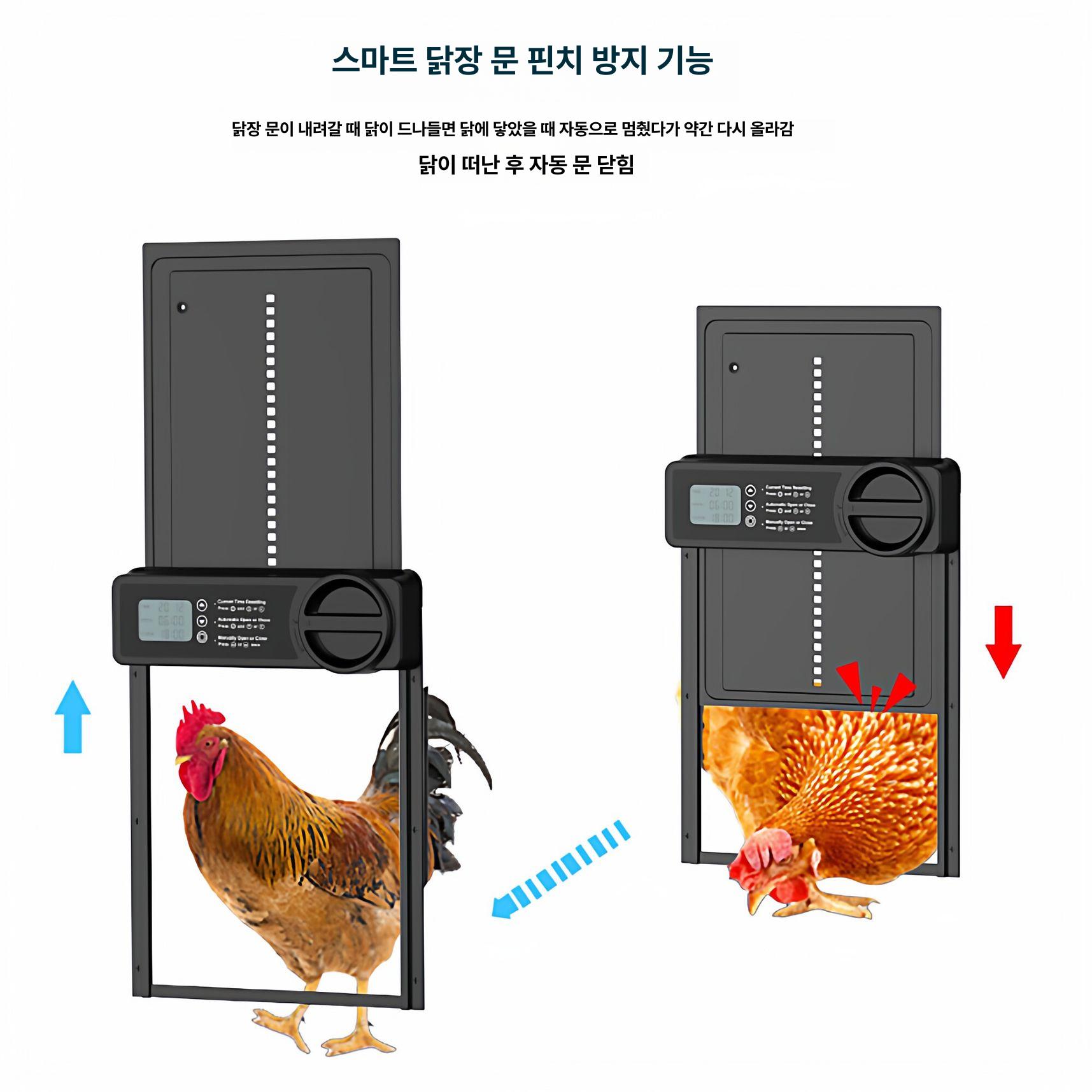 닭장 개폐기 자동문 원격제어 머자동문 출입문 스위치 제어 감지 조류 도어 와이파이 사육장 - 상세 이미지 2