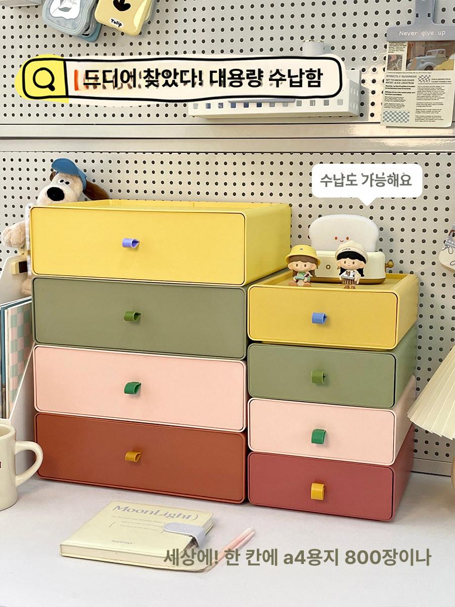 소품정리함 서랍형 플라스틱 책상 미니 소품 서랍식 투명수납함 책장 다용도 서랍 정리함 - 상세 이미지 2