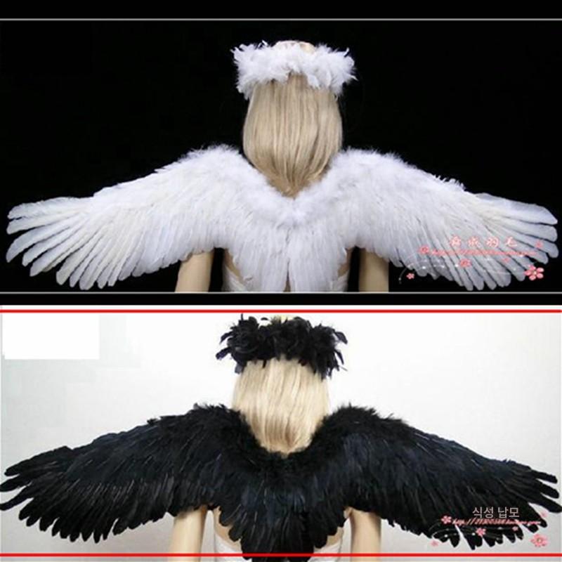 할로윈데이 날개 깃털 코스프레 코스튬 악마 여성 옷 무대 데이 망토 공연 - 상세 이미지 2