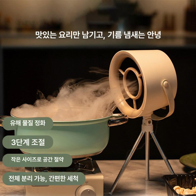 소형 담배연기흡입기 냄새제거 후드 담배냄새 필터 가정용 흡연실 실내용 탁상용 환기 - 상세 이미지 2