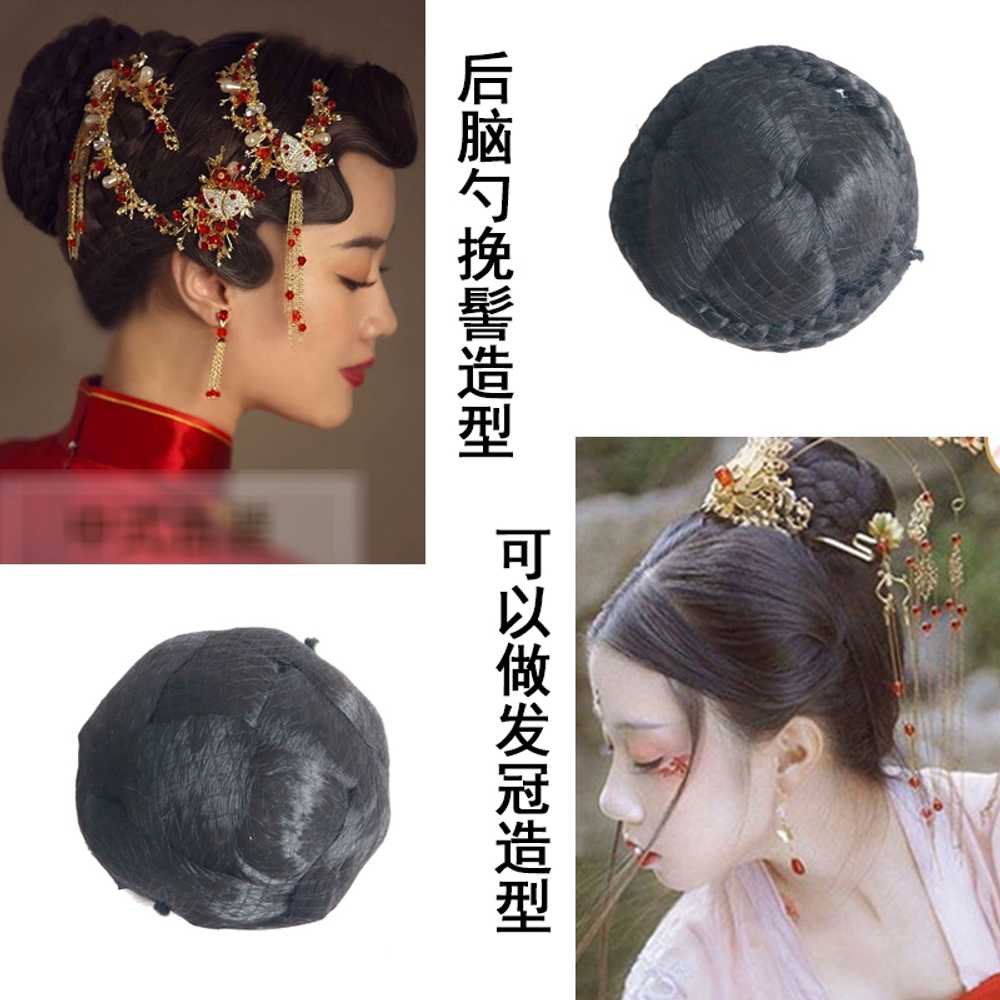 중전 가체 덧 화보 연극 상투 사극 올림머리 한복가채 더곳트 고대 헤어스타일 머리핀 - 상세 이미지 3