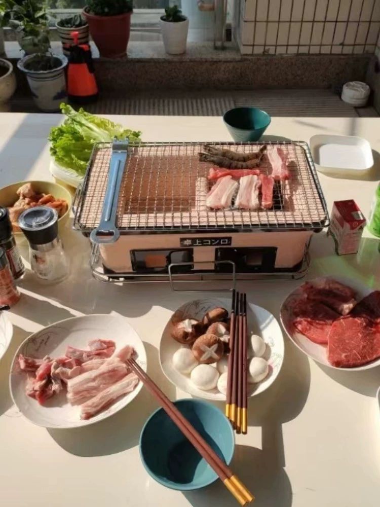 야키니쿠 화로 캠핑 흙화로 식 바베큐 고기 원형 그릴 규카츠 업소용 바비큐 화로대 - 상세 이미지 4