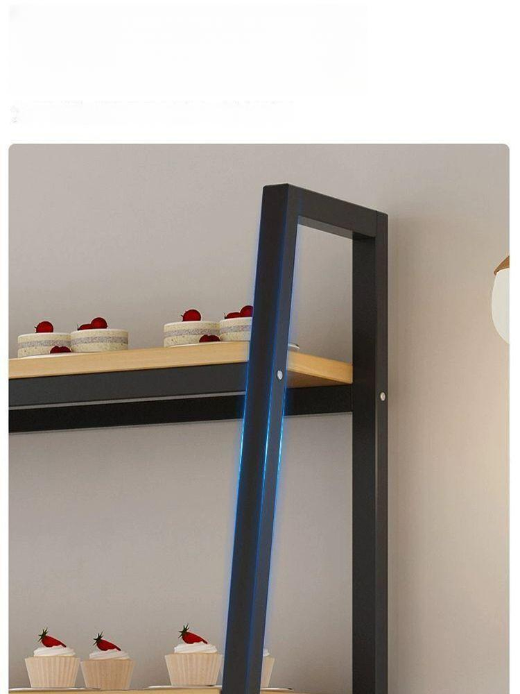 빵집 진열장 베이커리 판매대 카페 디스플레이 수납장 전시대 블랙프레임 빵진열대 편의점 - 상세 이미지 2