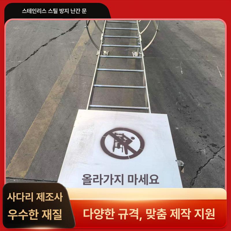 수직 사다리 스테인리스스틸 안전 사이즈 포함 시건장치 잠금장치 지지대 방지 가드 - 상세 이미지 5