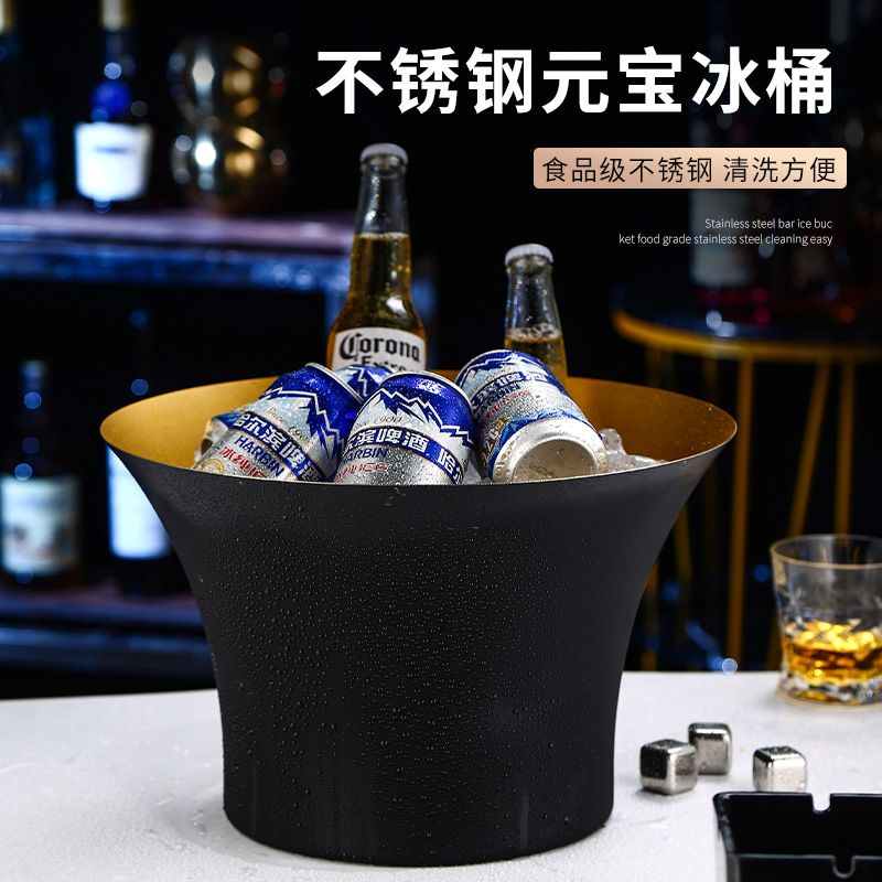 와인쿨러 얼음바스켓 버켓 칠링백 와인칠러 샴페인 아이스버킷 양주얼음통 스텐 양동이 투명 A - 상세 이미지 3