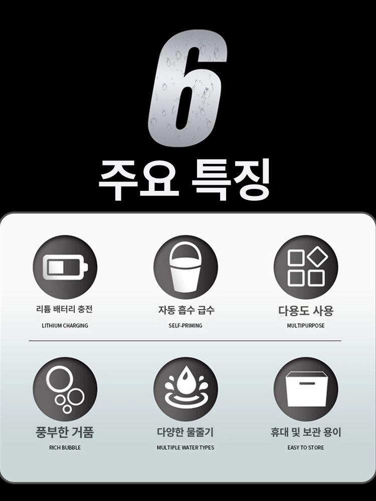 분사건 워터건 고출력 다용도 세척기 물 청소 호스 세차 초강력 관수기 세차건 스프레이건 - 상세 이미지 2