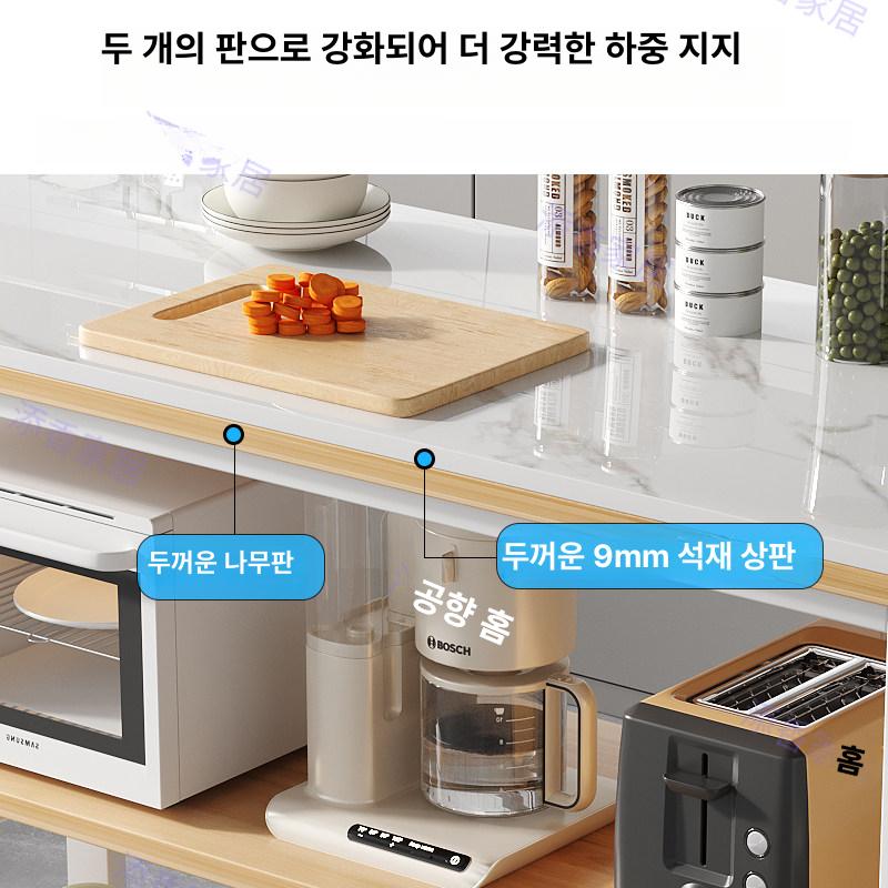 이동식 조리대 보조 주방 소형 스텐 미니 가정용 홈바 작업대 길이 식탁 보조조리대 주방대 - 상세 이미지 5