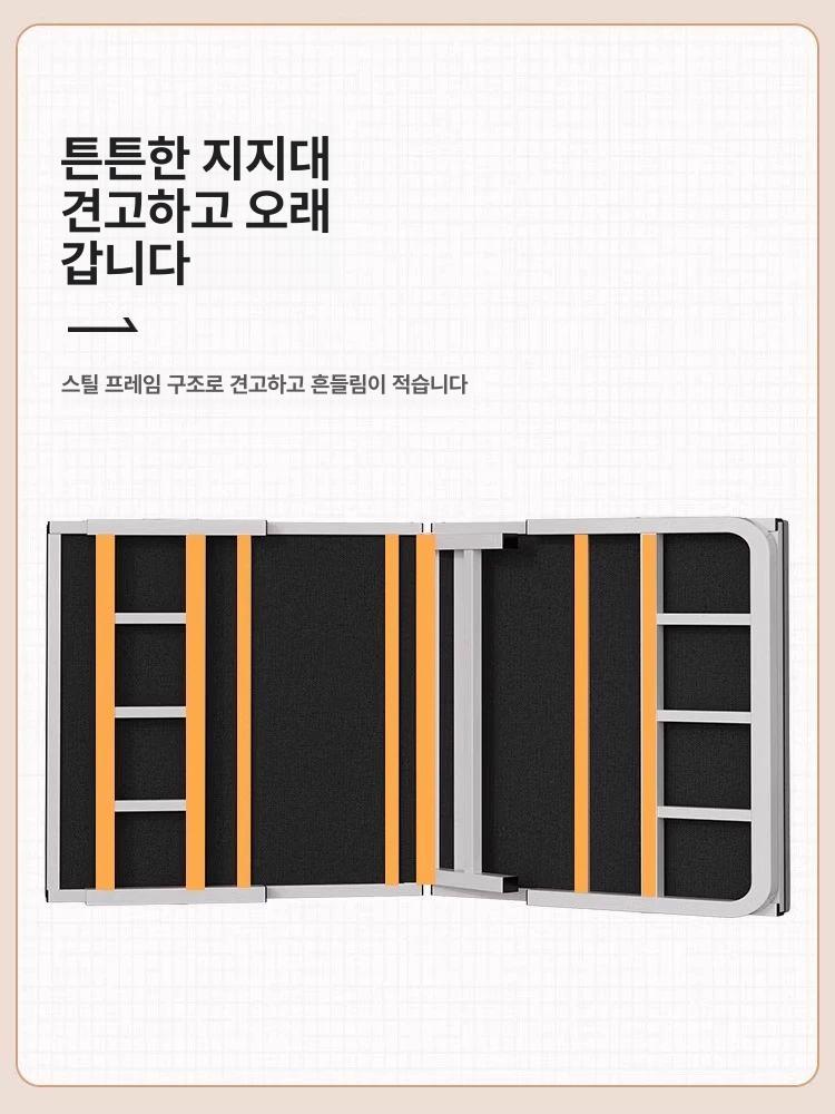 접이식 침대프레임 기숙사 자취방 깔판 싱글 대나무 간편 매트리스 평상 원목침대 가정용 - 상세 이미지 2