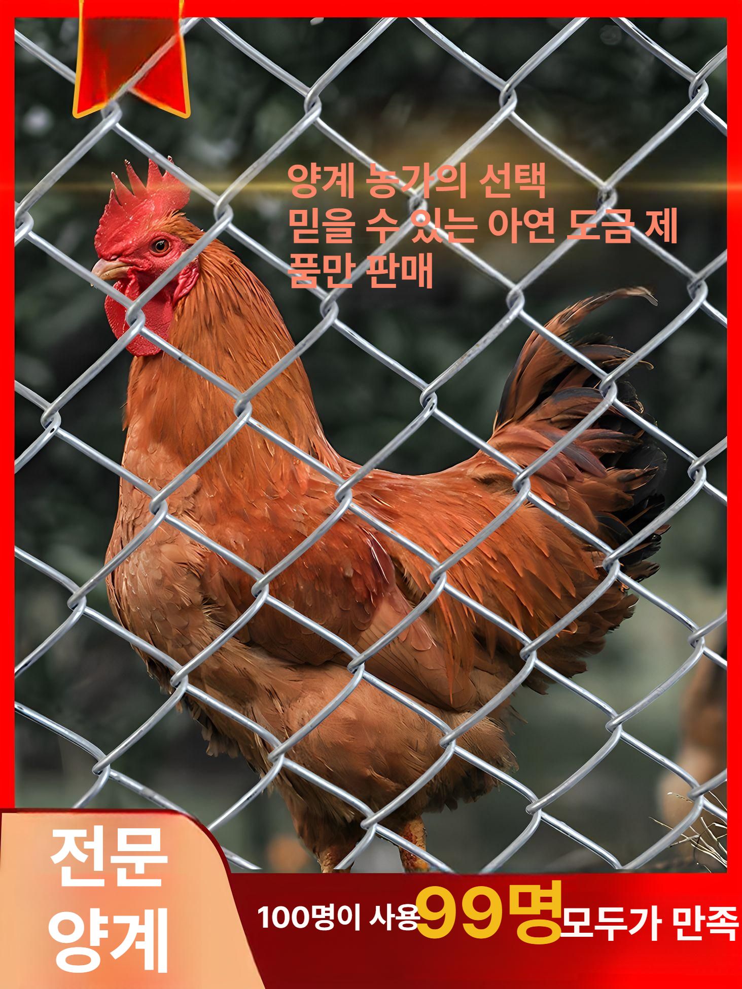 울타리망 아연능형망 철조 경계용 높이 휀스 방범 철망 농장 길이 닭망 메쉬 아연망 - 상세 이미지 4
