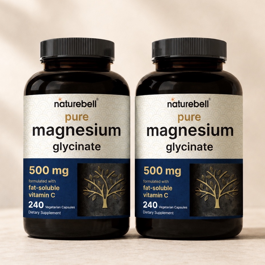 글리시네이트 마그네슘 킬레이트 500mg 고순도 베지 캡슐 240정, 2개 - 상품 이미지