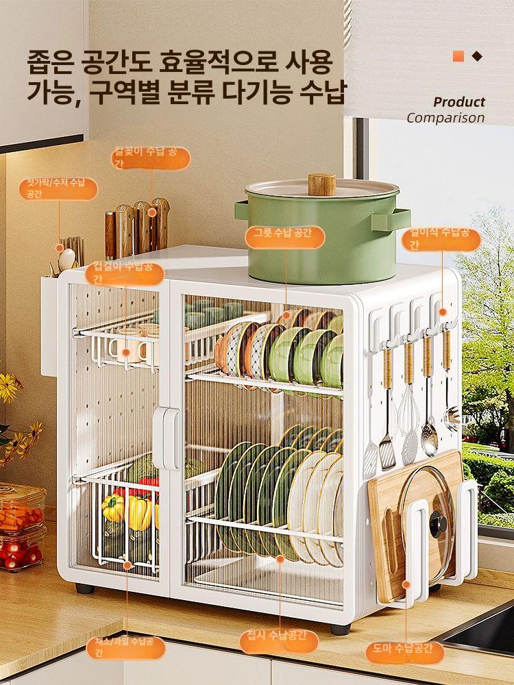 컵 접시건조대 그릇정리대 싱크대 접시정리대 그릇건조대 식기거치대 보관함 물받이 - 상세 이미지 3