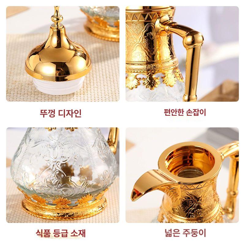 엔틱 실버 주전자 차 럭셔리 앤틱 디자인 수공예 다기 - 상세 이미지 5
