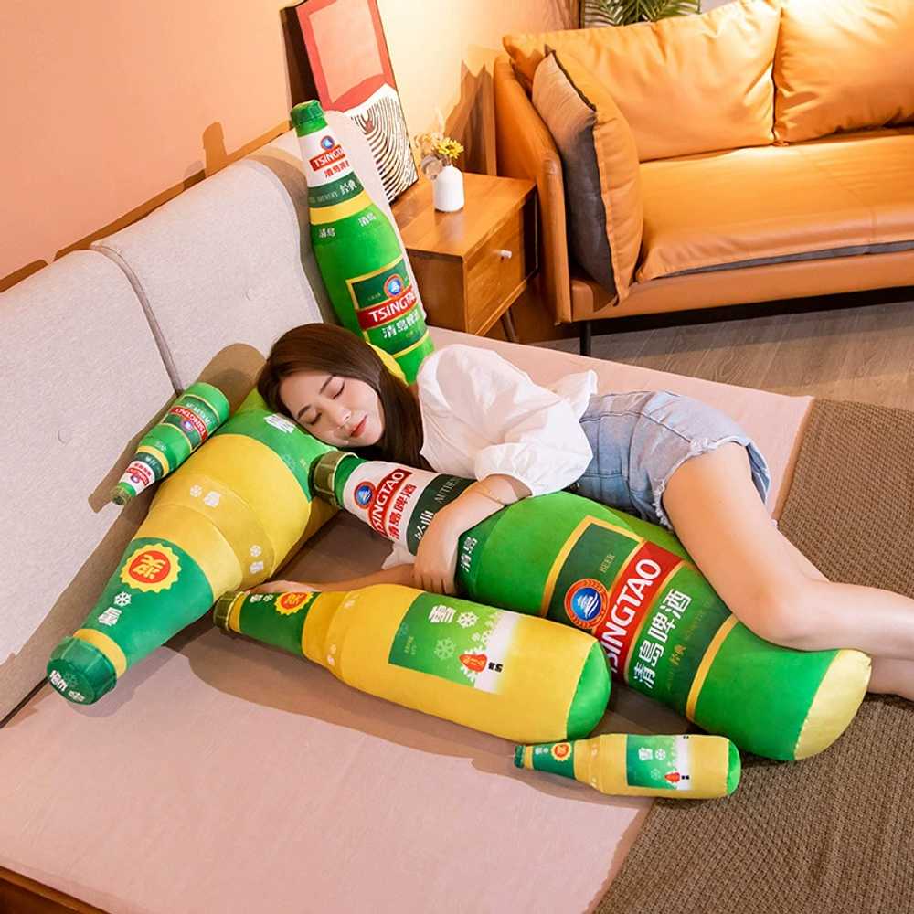 맥주 봉제인형 소파 술집 장난감 호프 액세서리 모델 컵 빈티지 인테리어 소주병 개 - 상세 이미지 4