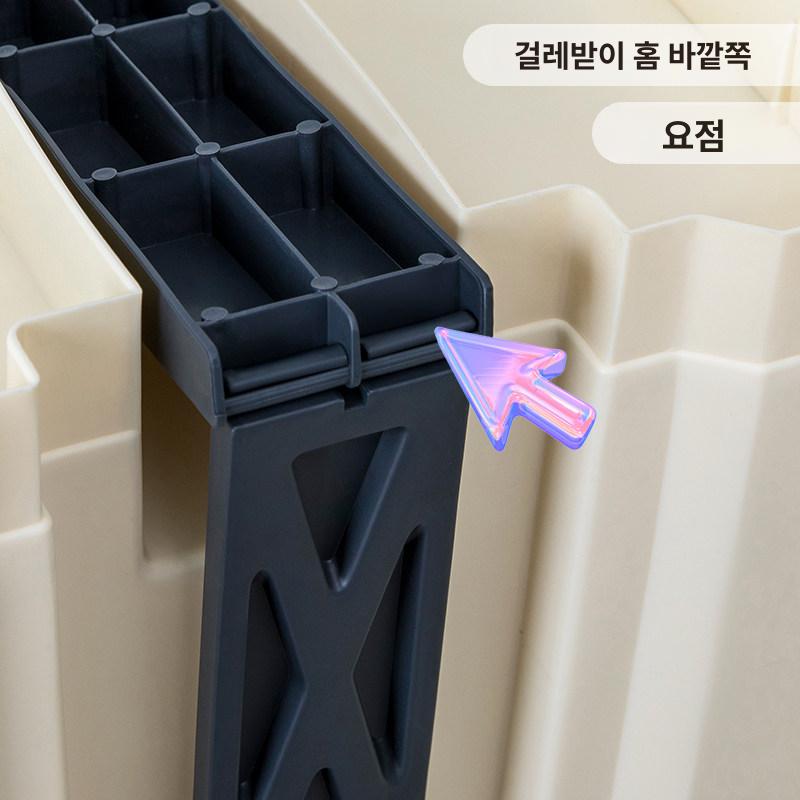 쓰레기통 업소용휴지통 페달식 인테리어 가정용 사각형 재활용 다용도 아웃도어 펜션 - 상세 이미지 2