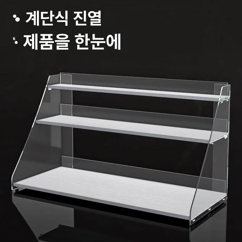약국 매대 투명 선반 계산대 전시대 철제 수납 수납장 가판대 진열장 약국매대 카운터 - 상세 이미지 3