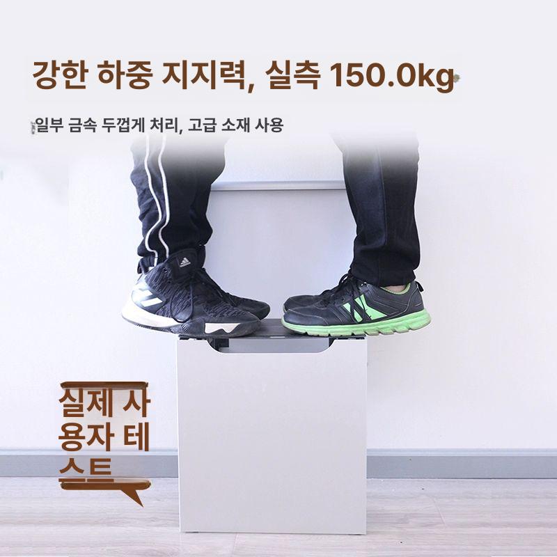 현관 폴딩의자 접이식 보관 스툴 신발장 벽부착 수납 공간활용 벤치 펴는 의자 이미지 6