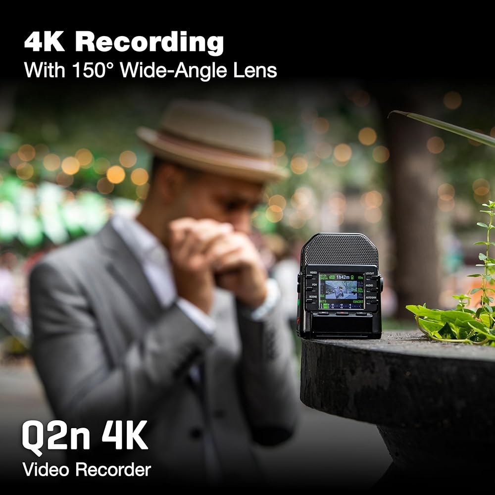 음악, 팟캐스트 및 스트리밍을 위한 Zoom Q2n-4K 비디오 레코더(4K 비디오, 스테레오 마이크, 웹캠 모드 포함) - 상세 이미지 2
