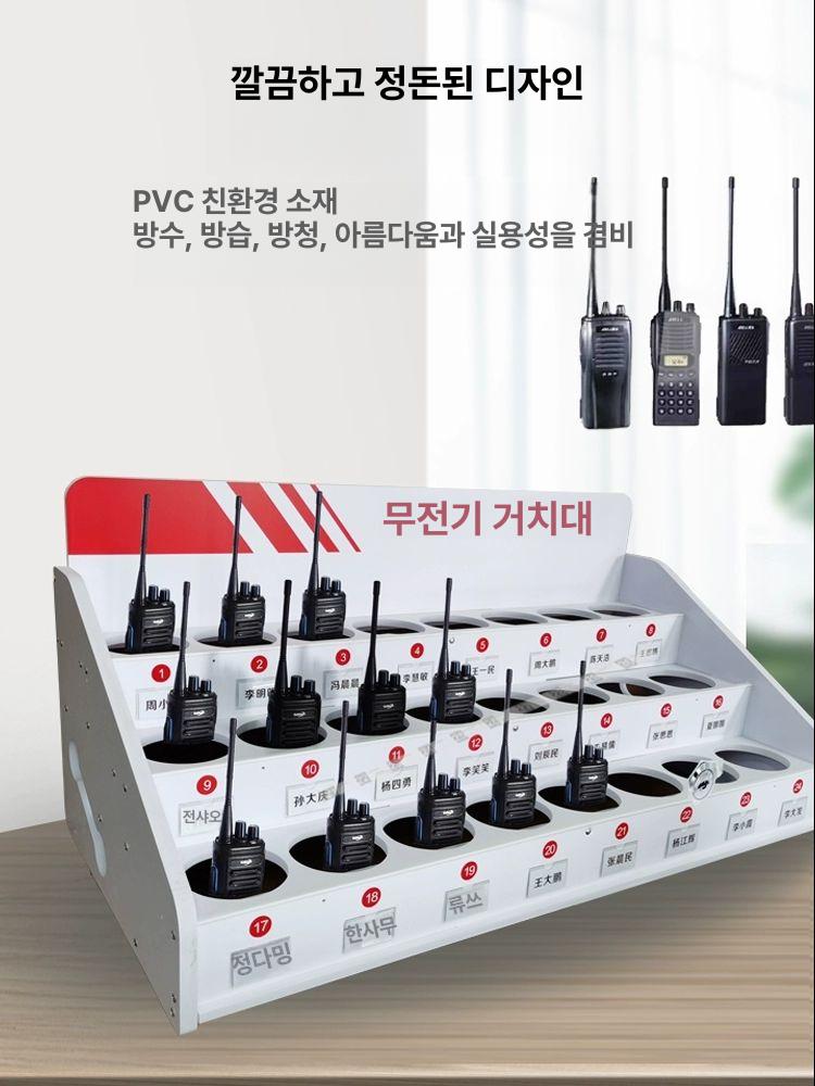 벽걸이형 무전기거치대 홀더 다용도 병원용 수납함 보안 정리함 브래킷 경비실 양방향 - 상세 이미지 3