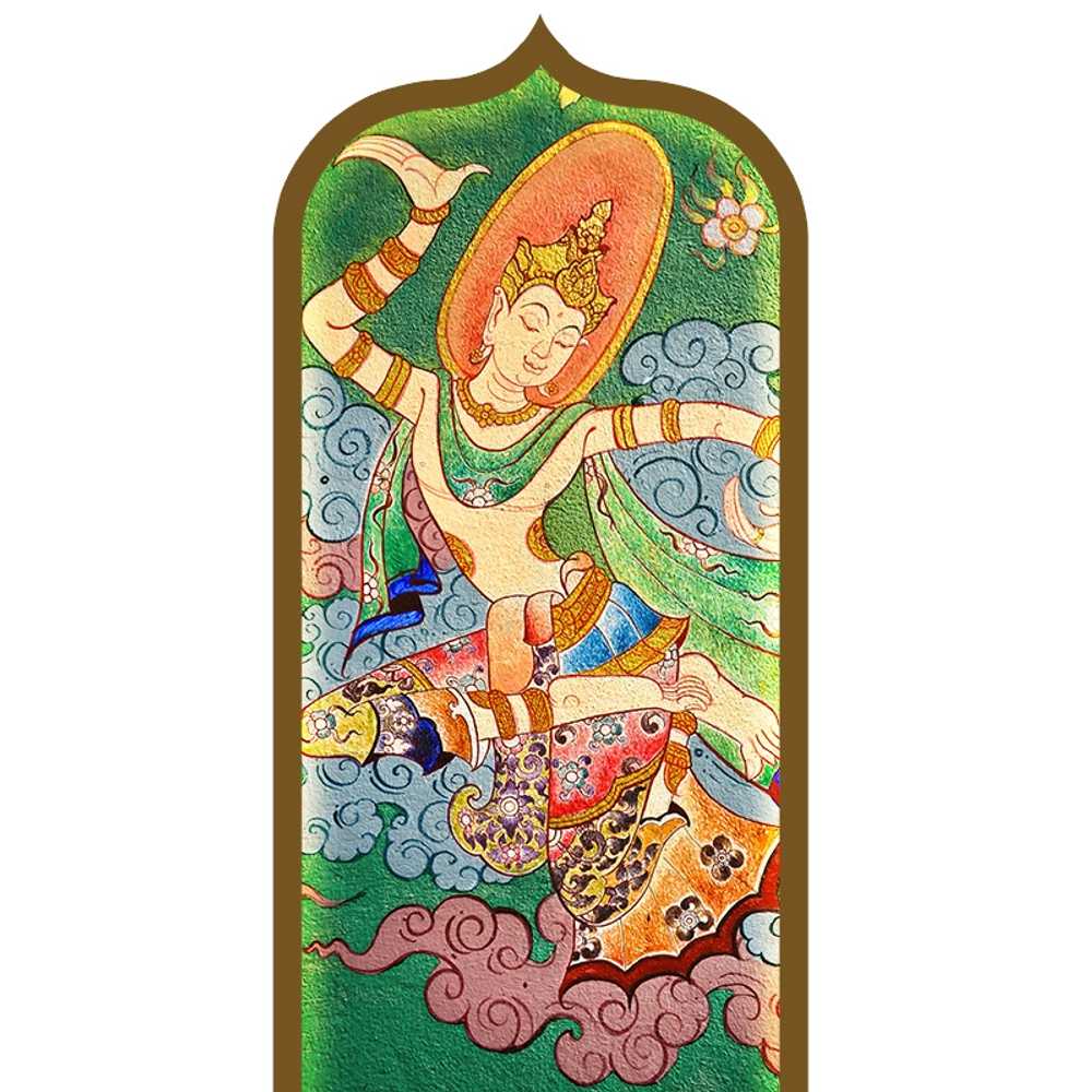 태국 레스토랑 마사지샵 벽화 스타일 포스터 풍경 패턴 스티커 접착 카페 복고풍 호텔 - 상세 이미지 4
