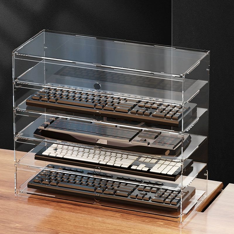 보관대 키보드 진열 데스크 진열장 컴퓨터 랙 키보드진열대 전시 전시대 키보드수납함 수납 - 상품 이미지