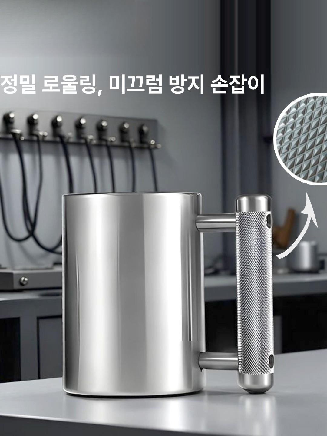 덤벨컵 스테인리스 선물용 헬창 머그컵 아령 근손실 선물 아령머그 헬스 헬스장 헬창선물 컵 - 상세 이미지 5