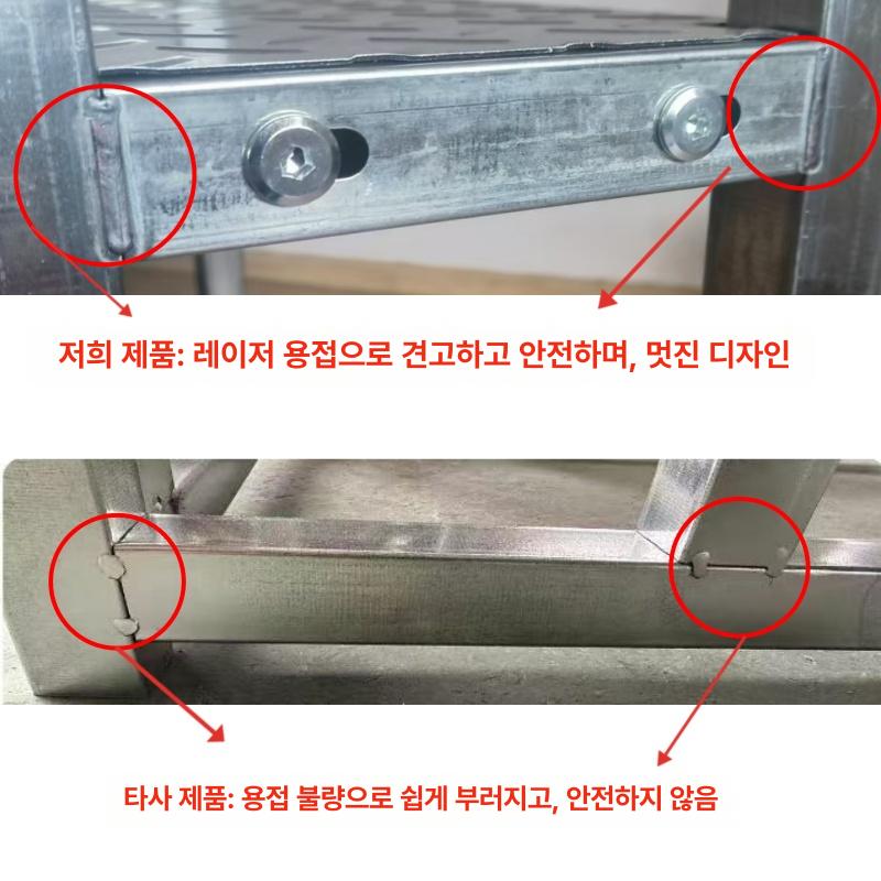 철제 계단 이동식 공업용 물류창고 복층 다락방 작업대 산업용 깊이 작업용 - 상세 이미지 3