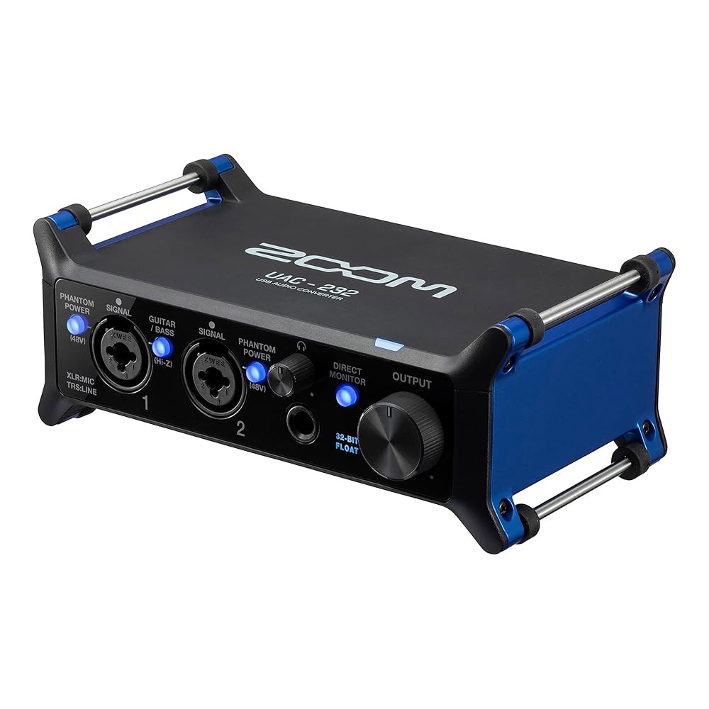 음악 및 스트리밍을 위한 Zoom UAC-232 32비트 플로트 오디오 인터페이스(2개의 XLR/TRS 콤보 입력, 헤드폰 출력, 192kHz 속도) - 상품 이미지