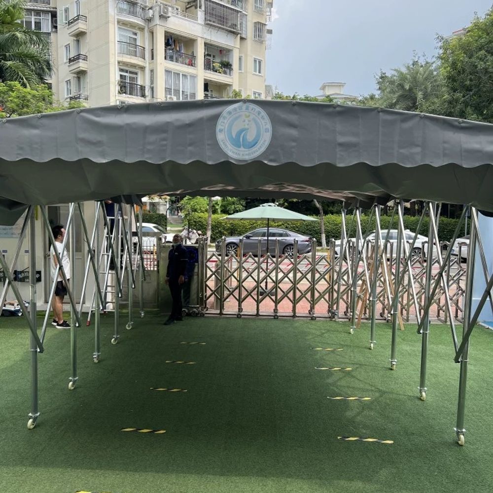 행사용 주차용텐트 임시 그늘막 간이차고 주차장 차량캐노피 간이창고 차광막 자바라 - 상세 이미지 3