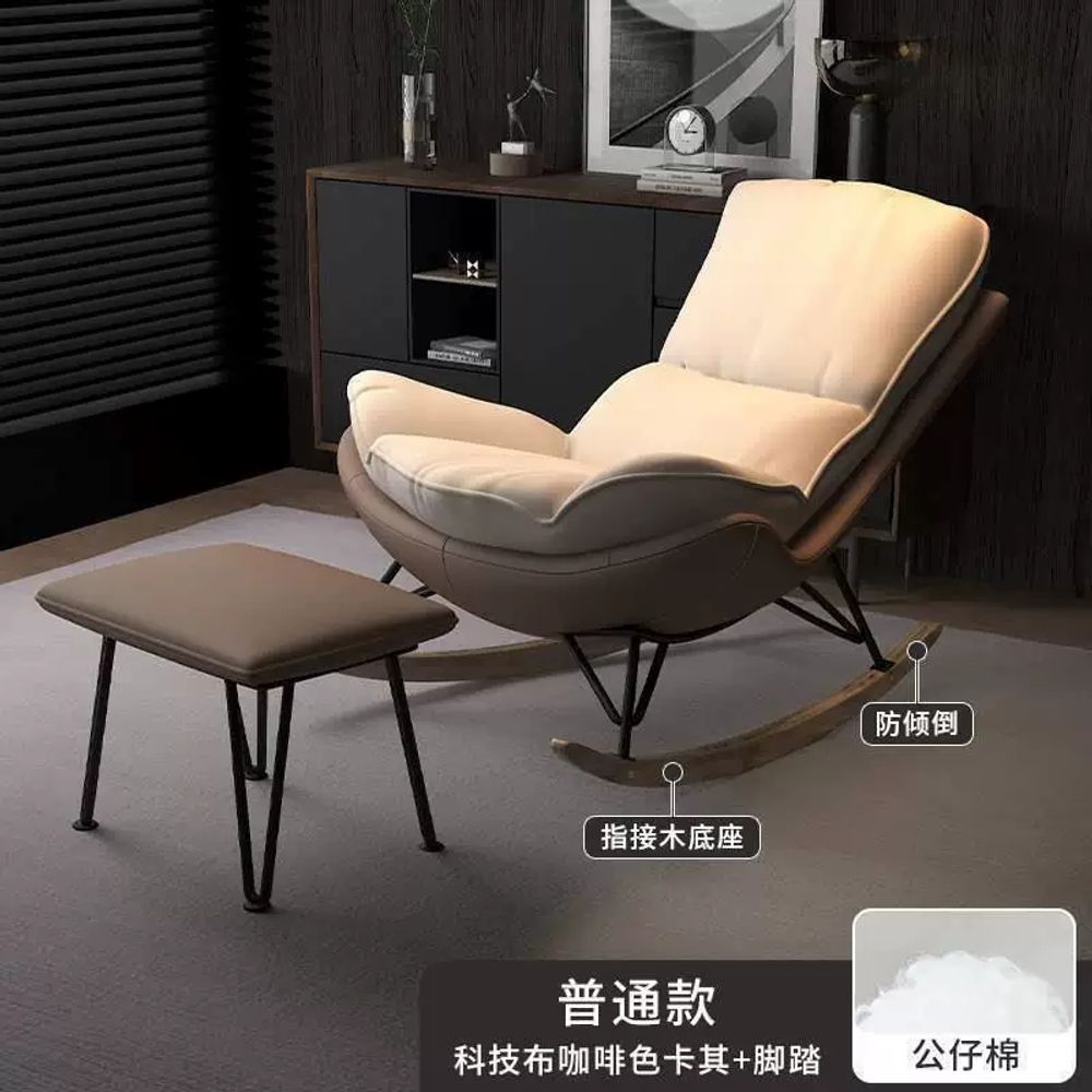북유럽 안락의자 거실 수유 무중력의자 낮잠 무중력흔들의자 베란다 독서용 편한 서재 - 상세 이미지 5