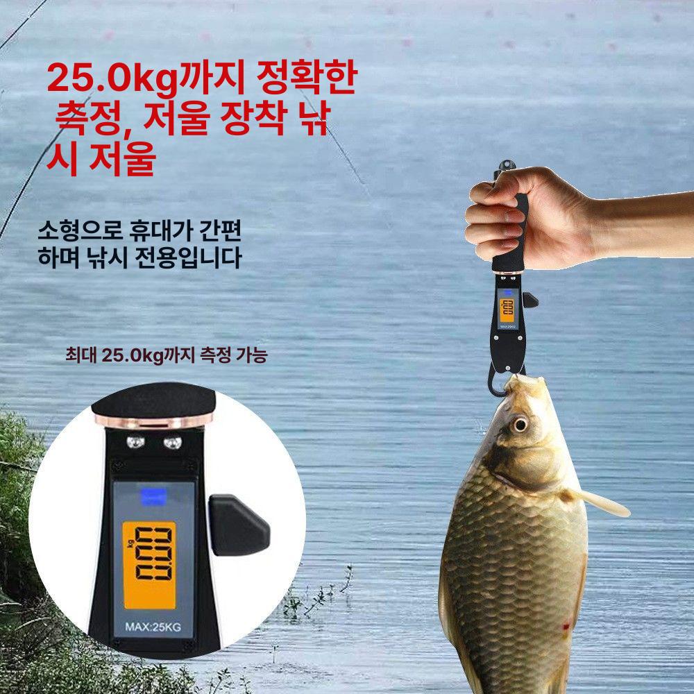 디지털 손저울 휴대용 낚시저울 측정 무게 수하물 여행용 정밀 계량 - 상세 이미지 3