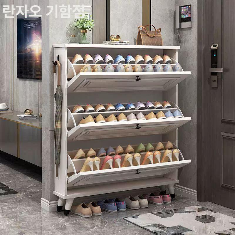 좁은 현관신발장 원룸 틈새 현관수납장 초슬림 아파트 입구 신발정리 문앞 베란다 - 상세 이미지 5
