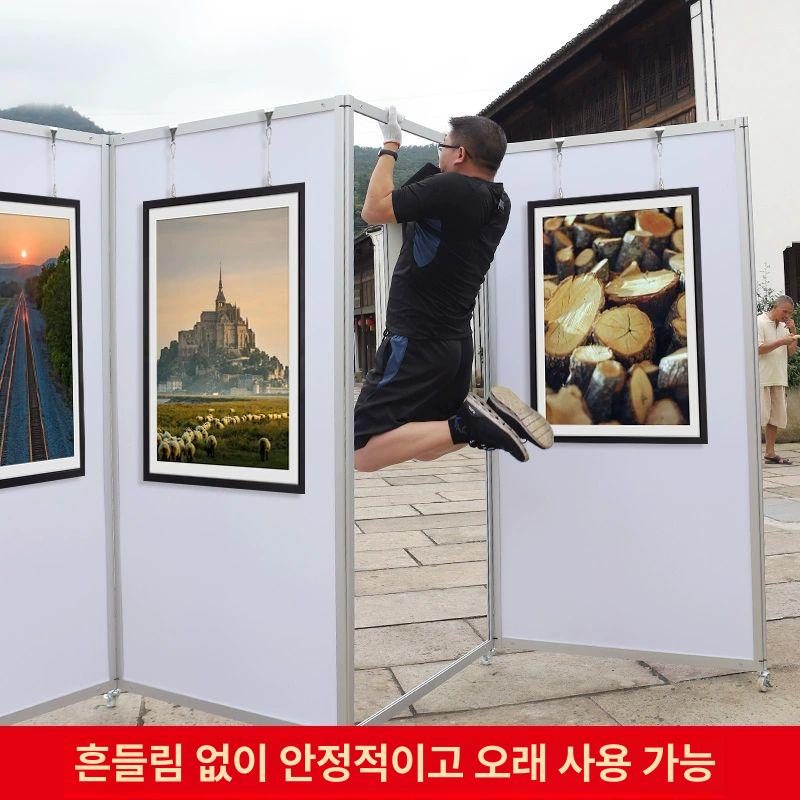 판넬 전시패널 갤러리 미술 아트 가벽 디스플레이 보드 스탠드 진열대 야외 팔각형 - 상세 이미지 3