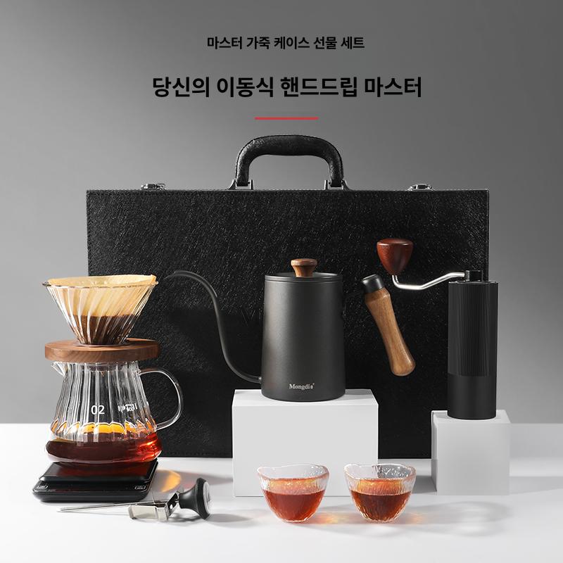 드립커피 커피드립세트 알루미늄 캠핑용 클래식 여행용 핸드드립세트 포트 가정용 - 상세 이미지 3