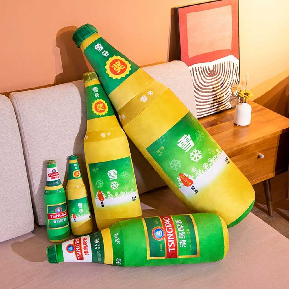 맥주 봉제인형 소파 술집 장난감 호프 액세서리 모델 컵 빈티지 인테리어 소주병 개 - 상세 이미지 5