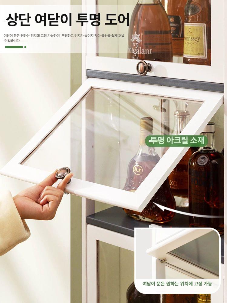 원목 술장식장 술진열장 슬림 선반 위스키 거실 진열대 인테리어 코너 레트로 - 상세 이미지 3