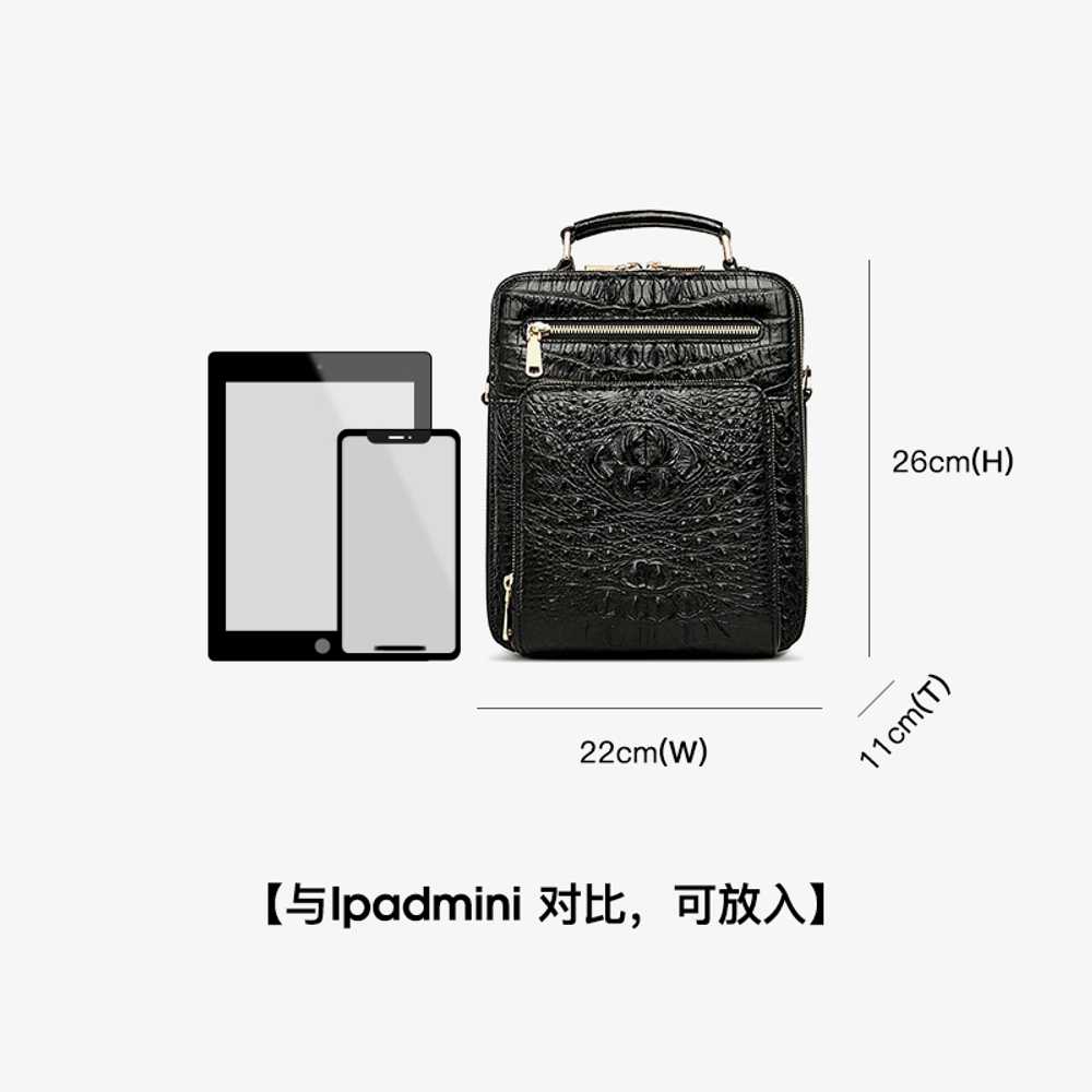 악어가죽가방 남성용 크로커다일 메신저백 핸드백 수입 고급 패션 남자 서류 보험왕 - 상세 이미지 5