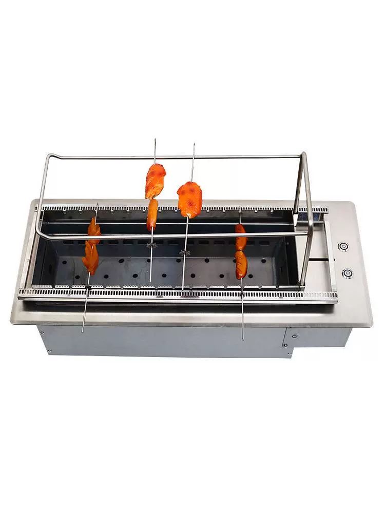 양꼬치 그릴 자동 업소용 야외 가정용 전기 숯불 양꼬치기계 화로 양꼬치구이 무연 불판 - 상품 이미지