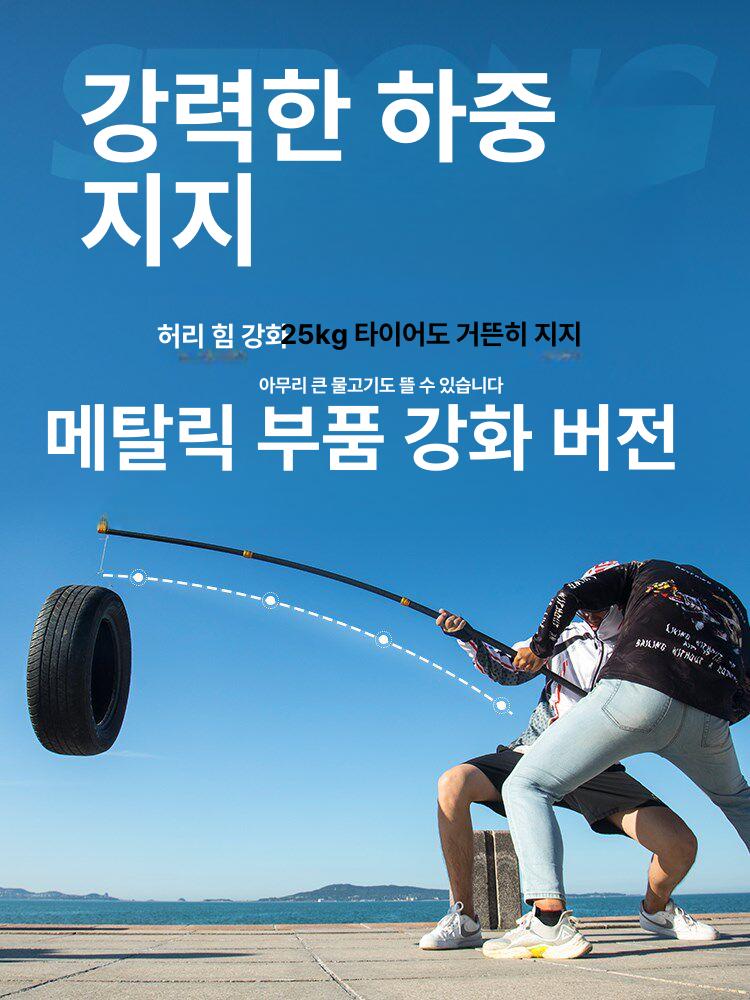 갯바위 바다뜰채 일반형 초경량 프레임 고강도 고탄성 그물망 선상뜰채 랜딩넷 - 상세 이미지 2