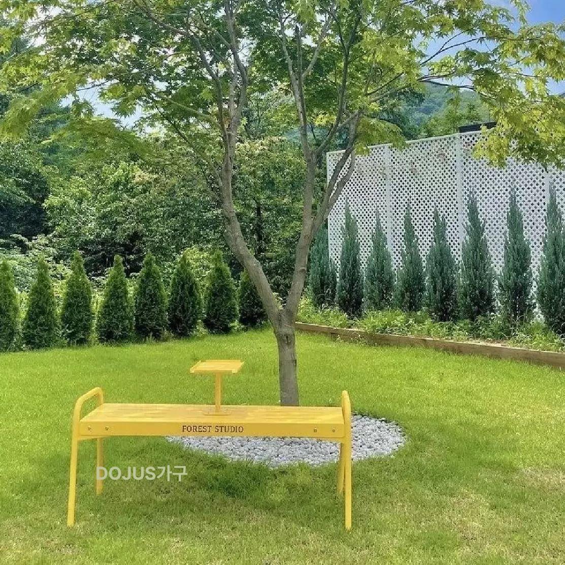 철제 벤치의자 블랙 가든 포토존 정원 인테리어 펜션 빈티지 북유럽 주물 발코니 - 상세 이미지 2