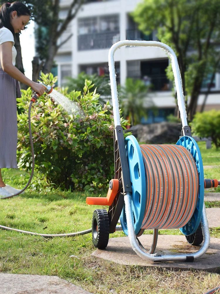 튜브 호스릴 세차 보관대 권치기 파이프 농업 감기 거치대 고압 수도관 호스 워터릴 감는 - 상세 이미지 4