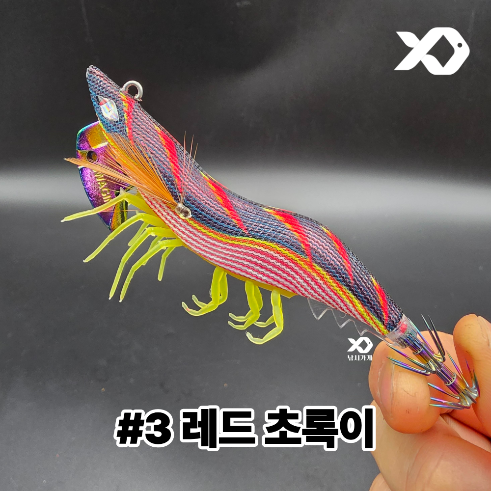 백경 노블리어 프리미엄 팁런 에기 리얼 새우 흑왕 무늬오징어 선상 3호 30g - 상세 이미지 3